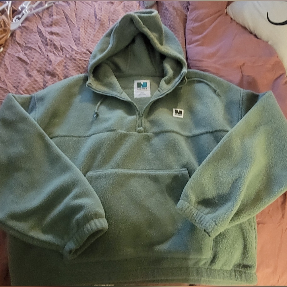 Women's Green Fleece Hoodie